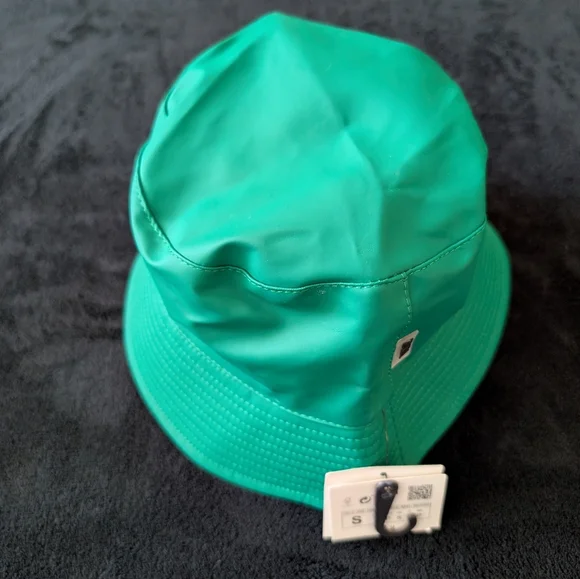 Zara Green Water Repellent Bucket Hat Rain Hat Indie Sleaze Acubi Gorpcore Small - Picture 3 of 8